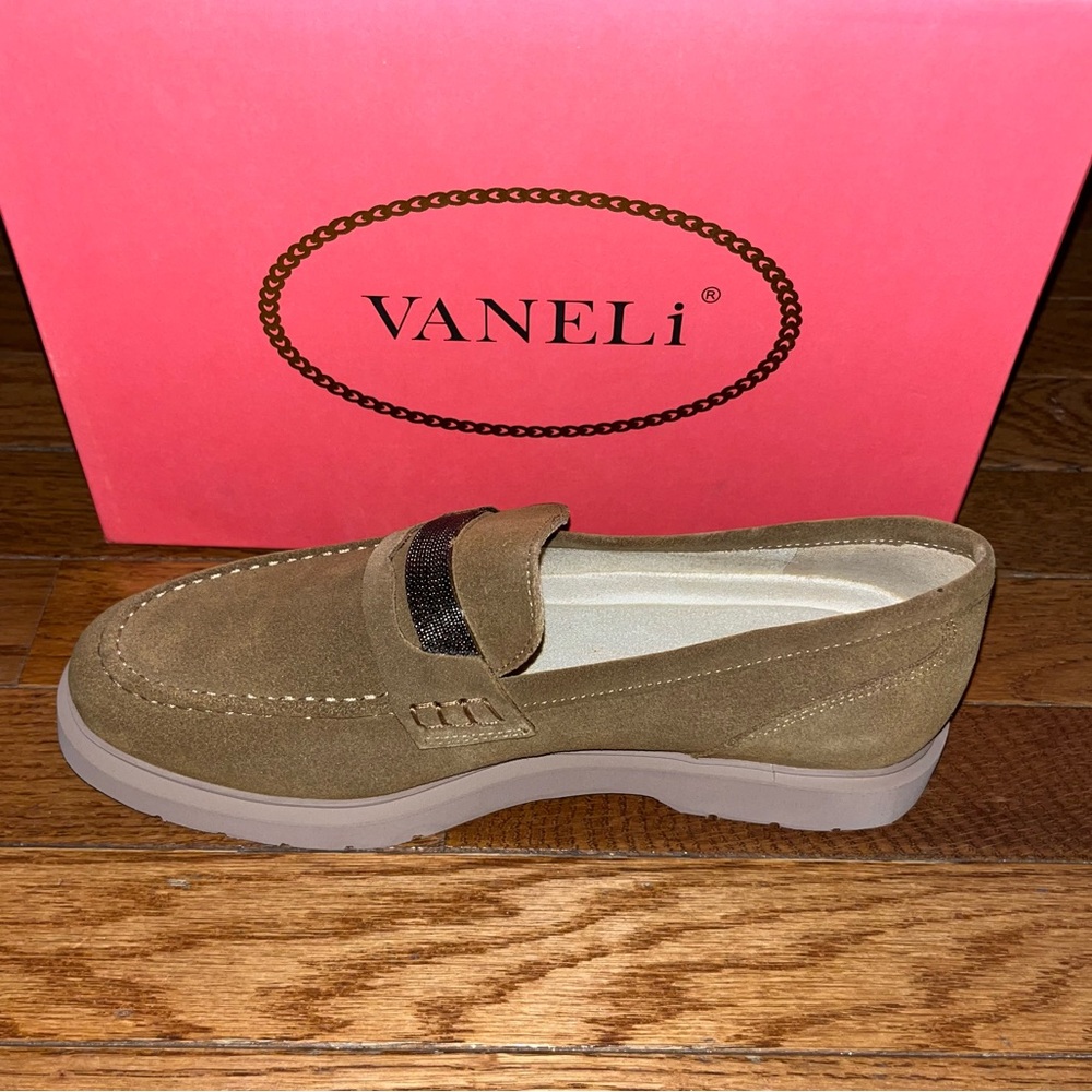 NEW Vaneli Suede Kimmo Loafers Tobacco Brown Women’s Size 8 - Picture 4 of 12